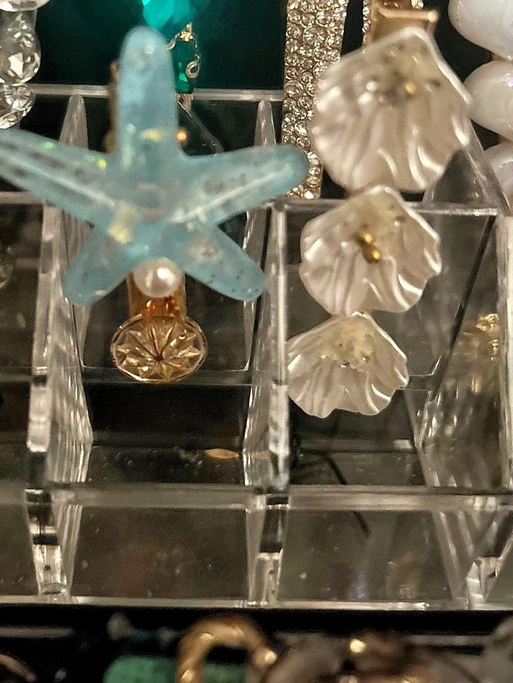 Blue & White Statement Jewelry Like New